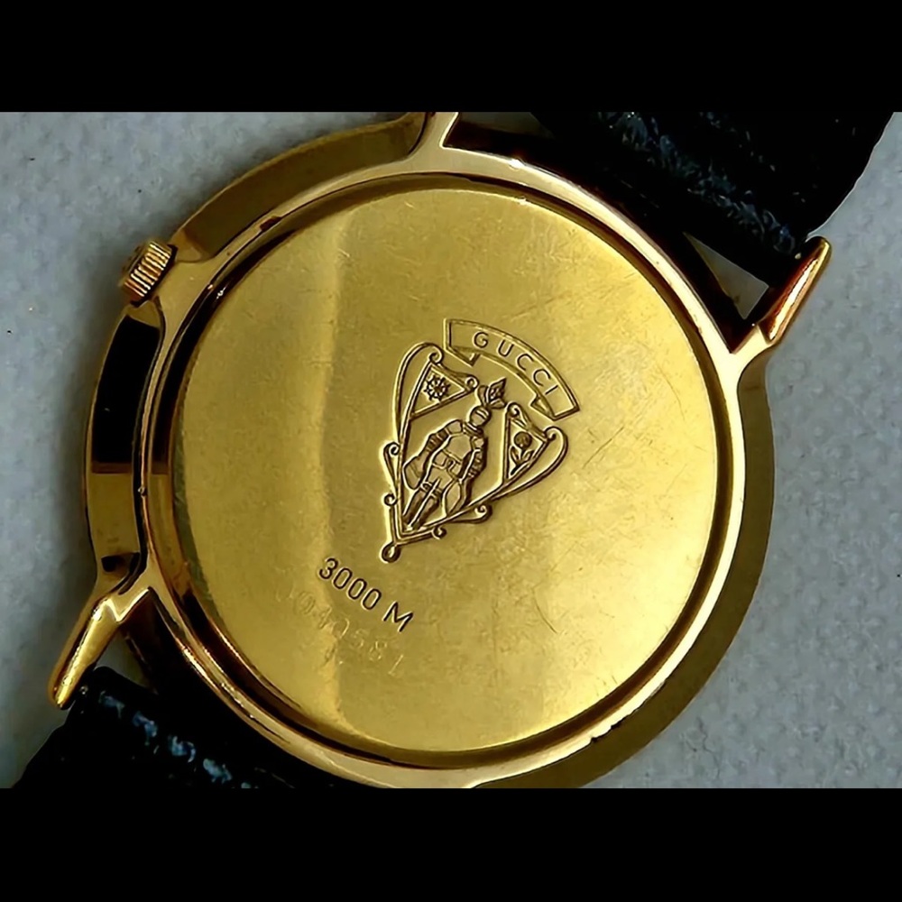 Gucci Italian Luxury Vintage Watch Men’s 14k Gold Plated - Picture 5 of 6